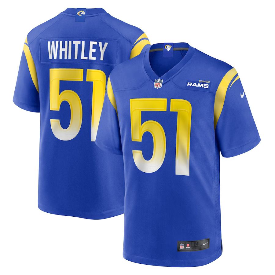 Men Los Angeles Rams 51 Benton Whitley Nike Royal Game Player NFL Jersey